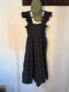 Hill House Nap Dress Black watch Plaid Smocked Dress